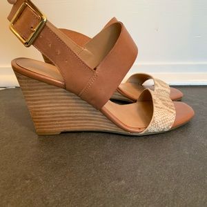 Franco Sarto Tan Wedges size 6.5